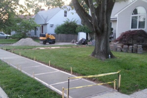 Walkway Installation with concrete  Long Island